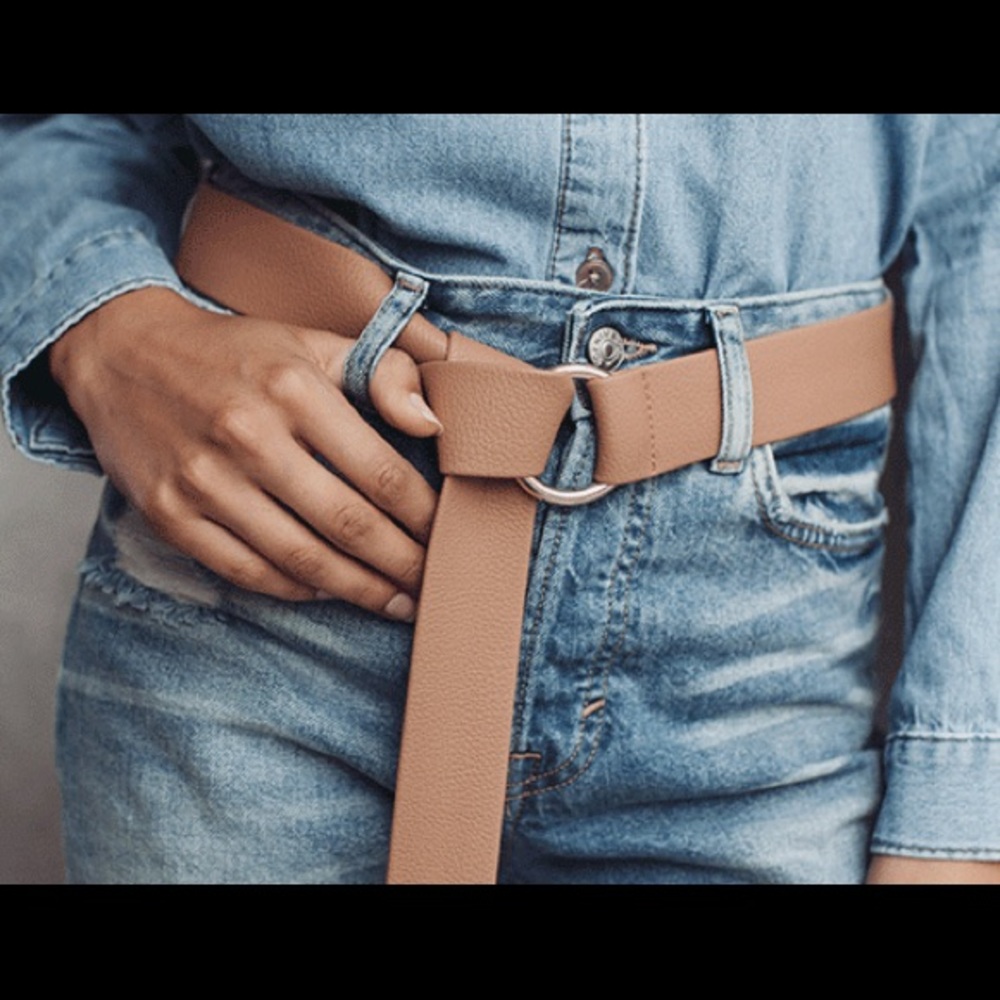 B-Low the Belt - Mia Belt - Tan w/Gold Buckle